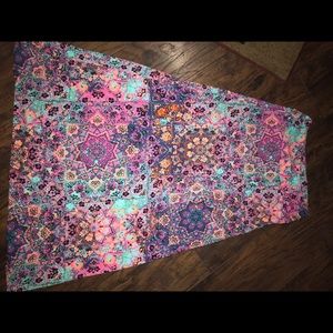 Long Multi Colored Maxi Skirt